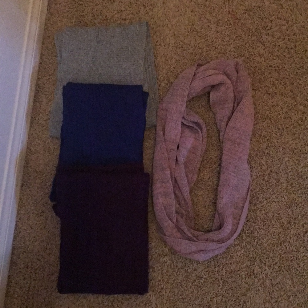 Four winter scarfs
